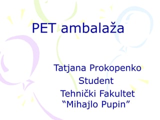 PET ambalaža