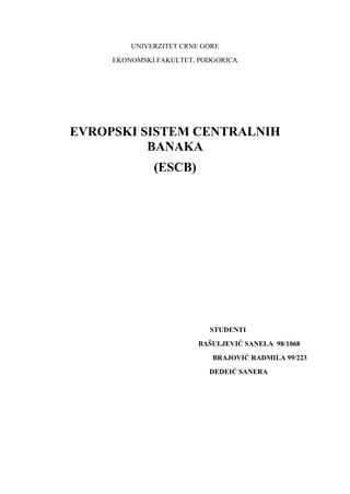 Evropski sistem centralnih banaka