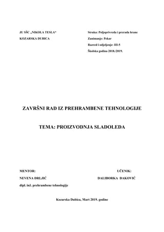 Proizvodnja sladoleda