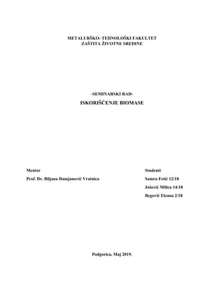 Iskorišćenje biomase