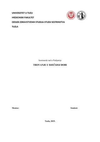 Trovanje u dječijoj dobi