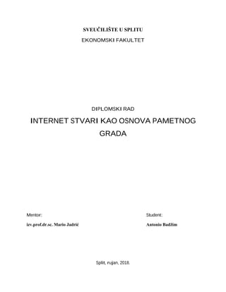 Internet stvari kao osnova pametnog grada