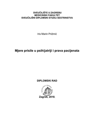 Mjere prisile u psihijatriji i prava pacijenata