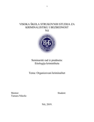 Organizovani kriminal