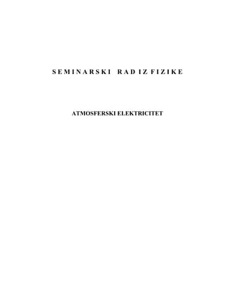 Atmosferski elektricitet