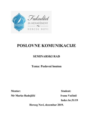Poslovne komunikacije