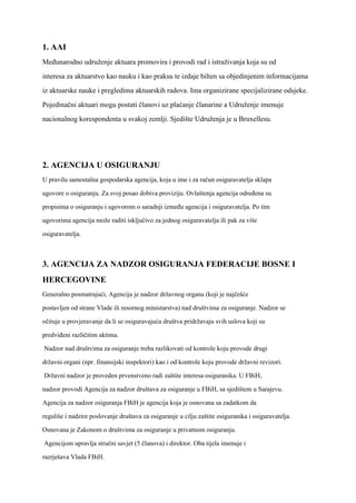 Ekonomika osiguranja- osnovni pojmovi