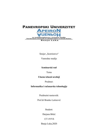 Seminarski Informatika i računarske tehnologije
