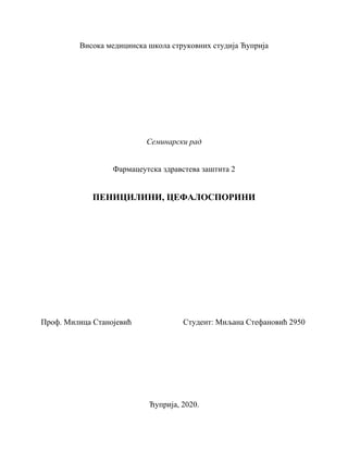 Penicilini i cefalosporini