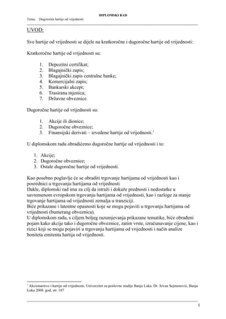 Dugoročne hartije od vrednosti