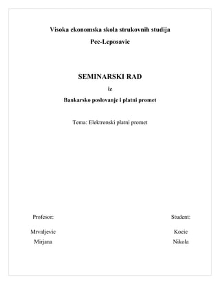 Elektronski platni promet