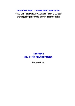 Tehnike online marketinga