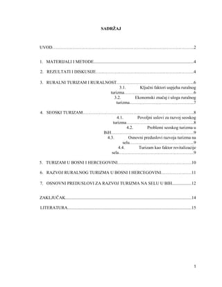 Razvoj ruralnog turizma