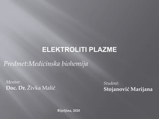 Elektroliti plazme