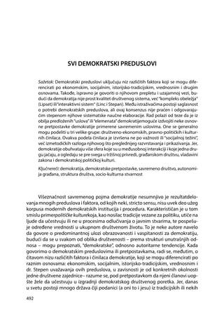 Demokratski preduslovi