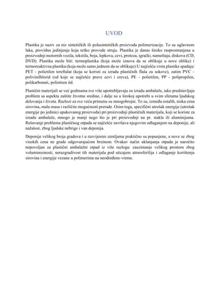 Reciklaža plastičnog otpada