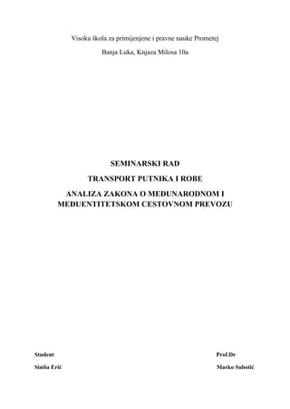 Transport putnika i robe