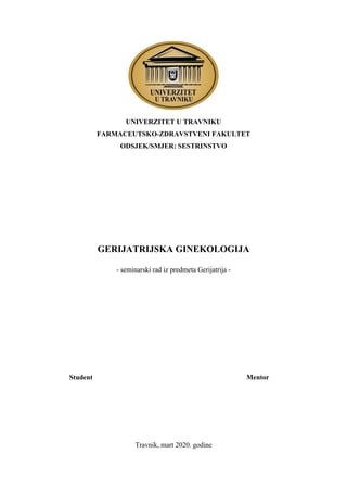 Gerijatrijska ginekologija