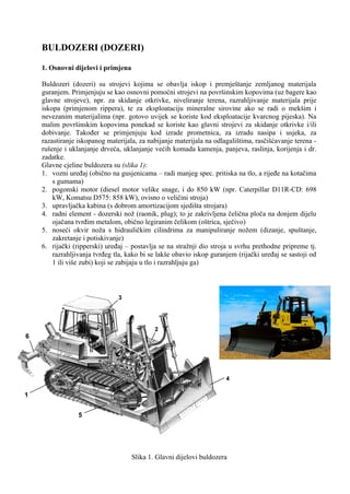 Buldožeri (dozeri): osnovni delovi, primena i princip rada