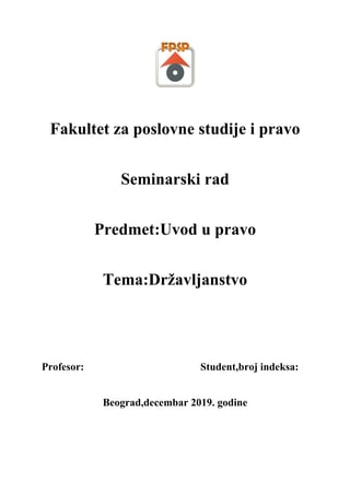 Državljanstvo