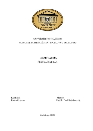 Motivacija zaposlenih