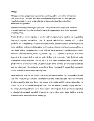 Analiza društvenog bruto proizvoda kao makroekonomskog agregata