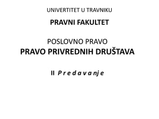 Pravo privrednih društava