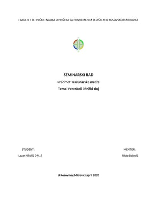 Protokoli i fizički sloj