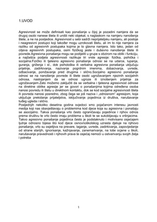 Agresivno ponašanje kod djece