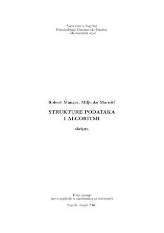 Strukture podataka i algoritmi: skripta