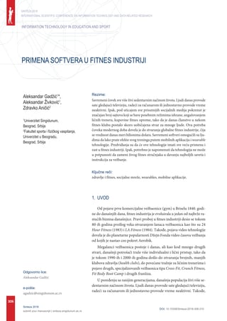 Uticaj informacionih tehnologija na razvoj fitnes industrije