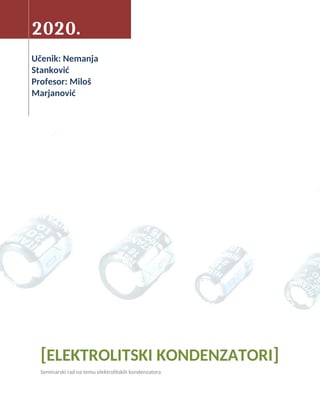 Elektrolitski kondenzatori