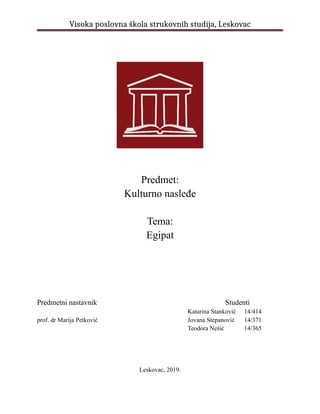 Istorija starog egipta: civilizacija, faraoni i kulturno nasleđe