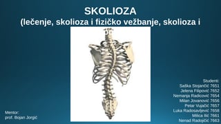Skolioza: lečenje, vežbanje i sportske aktivnosti