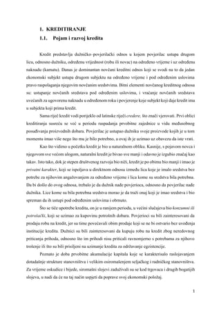 Krediti- pojam i vrste postupak odobravanja