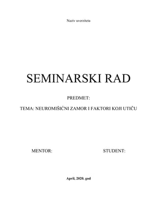 Neuromišićni zamor