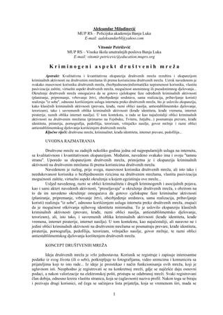 Krimogeni aspekt društvenih mreža