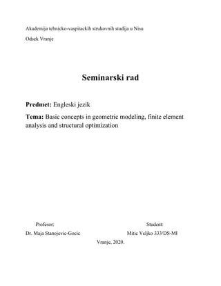 Finite element modeling