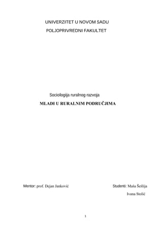 Mladi u ruralnim područijima