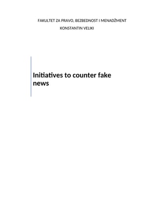 Inicijative za borbu protiv lažnih vesti