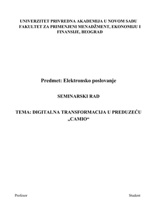 Digitalna transformacija u preduzeću