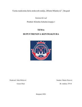 Dupuytrenova kontraktura