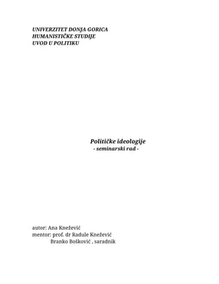 Političke ideologije