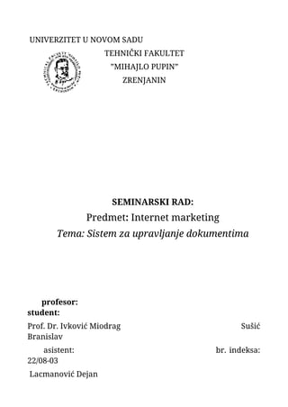 Sistemi za upravljanje dokumentima