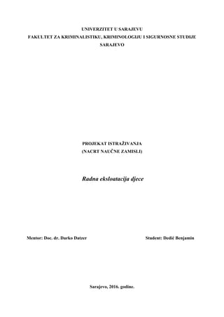 Radna eksploatacija djece