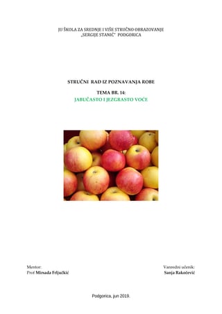 Jabučasto i jezgrasto voće: stručni rad
