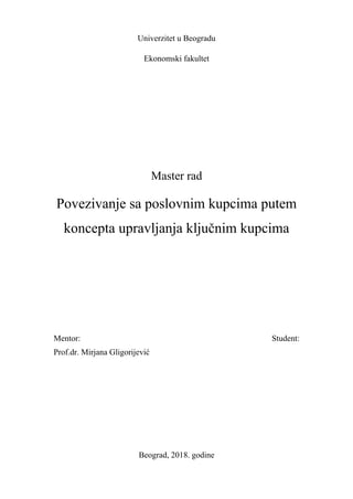 Povezivanje sa poslovnim kupcima putem koncepta upravljanja ključnim kupcima