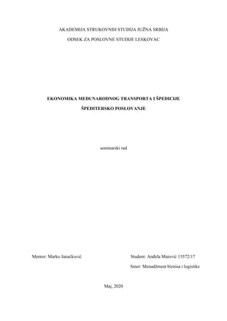 Špeditersko poslovanje