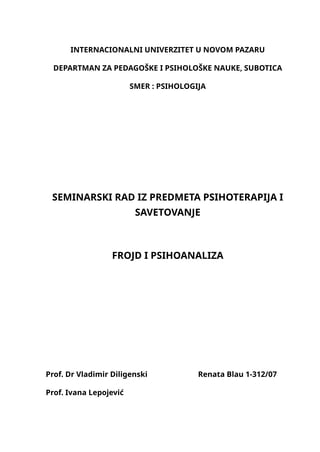 Frojd i psihoanaliza