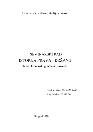 Francuski gradjanski zakonik